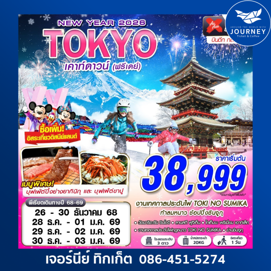TOKYO WINTER เคาท์ดาวน์ (FREEDAY ปีใหม่) 5D3N