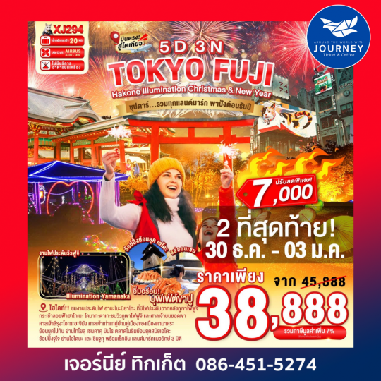 TOKYO HAKONE FUJI ILlUMINATION Christmas & New Year 5D 3N BY XJ