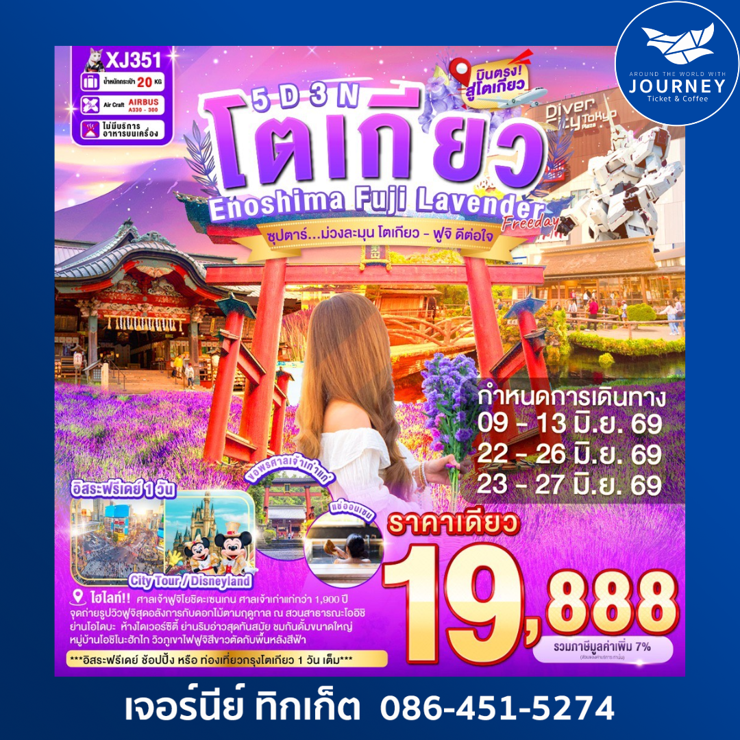 TOKYO ENOSHIMA FUJI LAVENDER FREEDAY 5D 3N